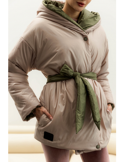 Картинка Бежево-зелена куртка